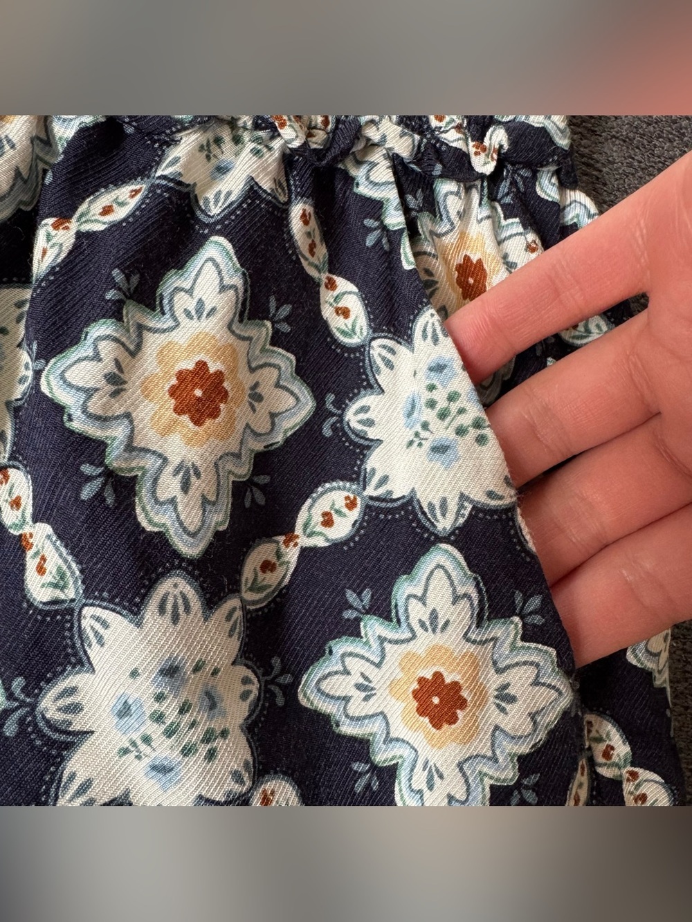 Anthropologie Easy Traveler Shorts Boho Navy Floral Geometric Coastal Breezy S - Picture 6 of 10